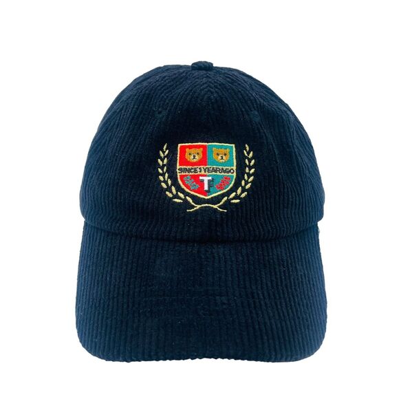 Teddy Fresh Hat Cap Black Corduroy Strapback Adjustable - Picture 1 of 6